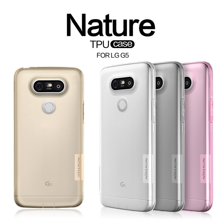 NILLKIN Nature Slim TPU Cover Phone Case for LG G5 - Pink-7