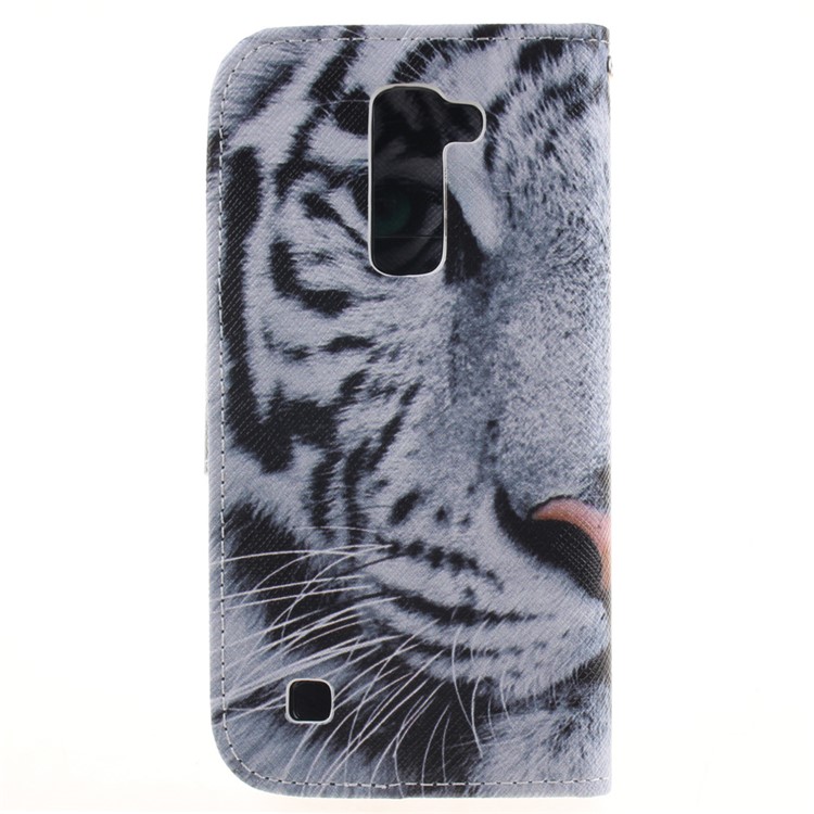 Leather Wallet Stand Case for LG K10 - Furious Beast-2