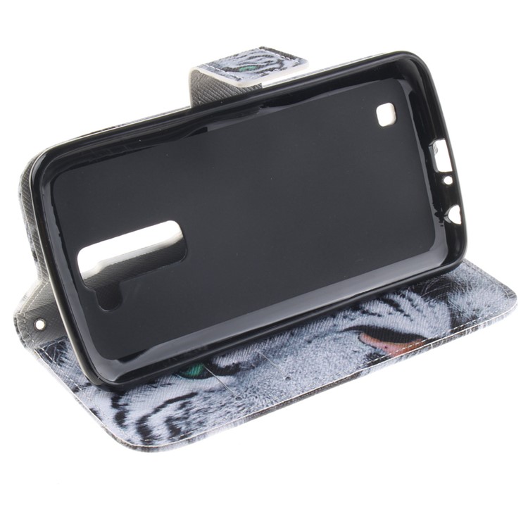 Leather Wallet Stand Case for LG K10 - Furious Beast-5