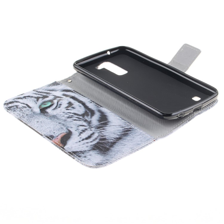 Leather Wallet Stand Case for LG K10 - Furious Beast-7