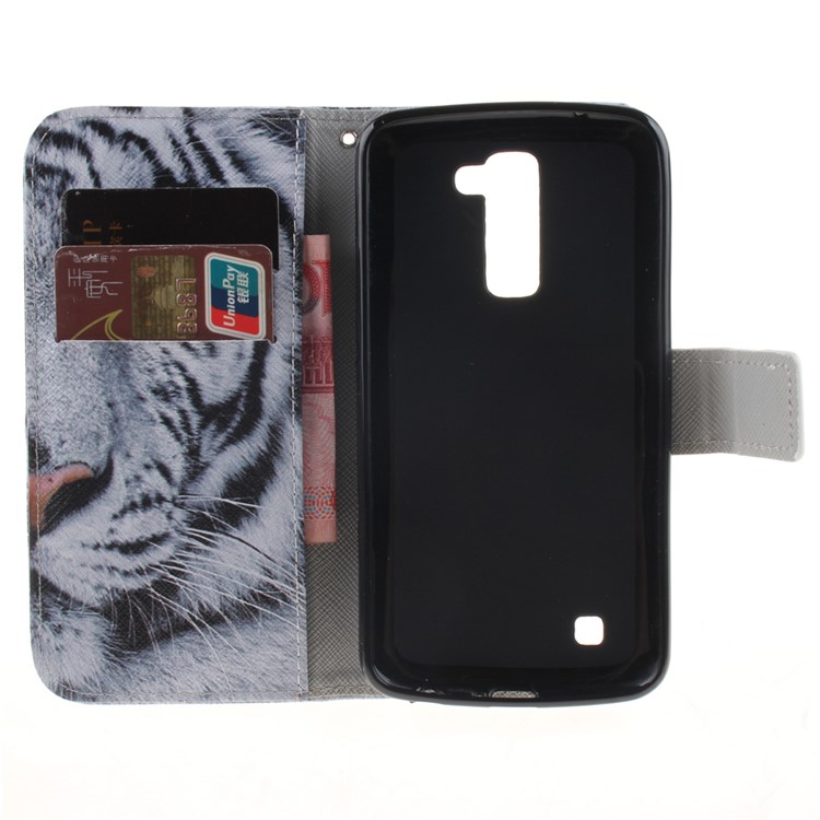 Leather Wallet Stand Case for LG K10 - Furious Beast-8
