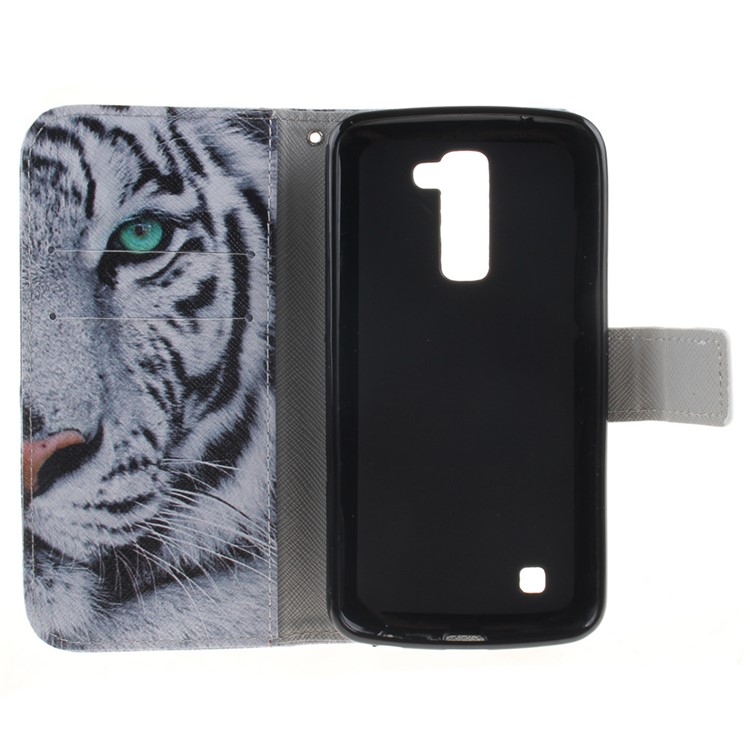 Leather Wallet Stand Case for LG K10 - Furious Beast-9