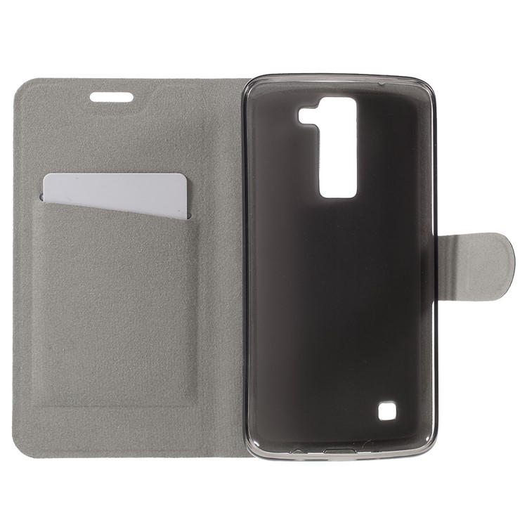 Crazy Horse Leather Card Slot Phone Case for LG K8 - Rose-6