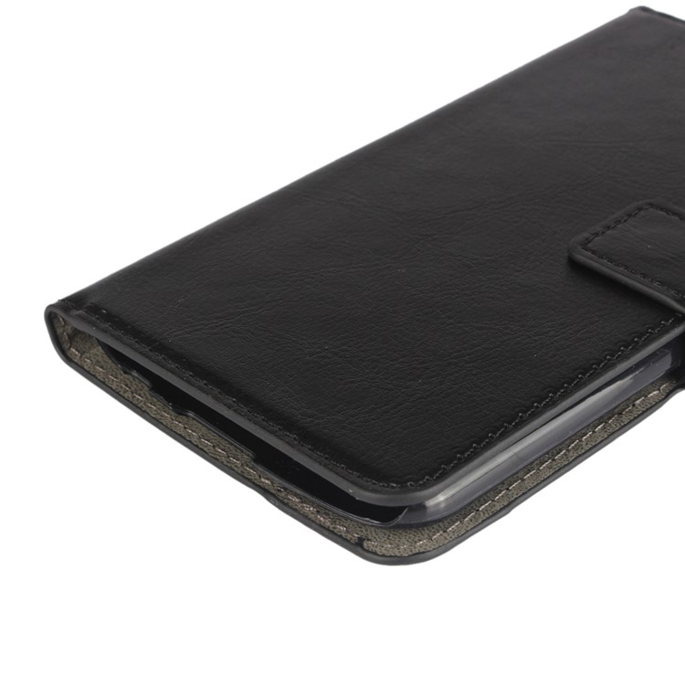 Crazy Horse Leather Wallet Case for LG K10 - Black-10