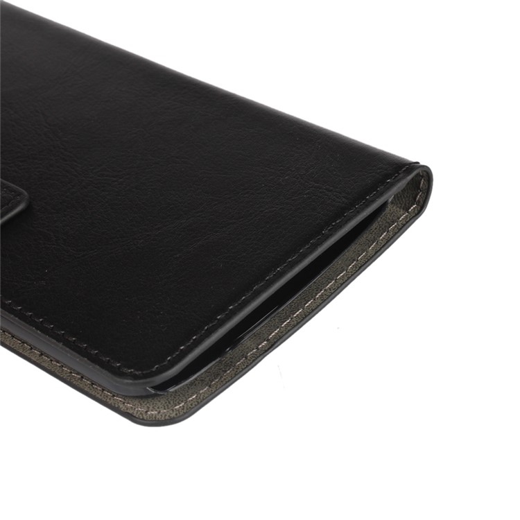 Crazy Horse Leather Wallet Case for LG K10 - Black-11