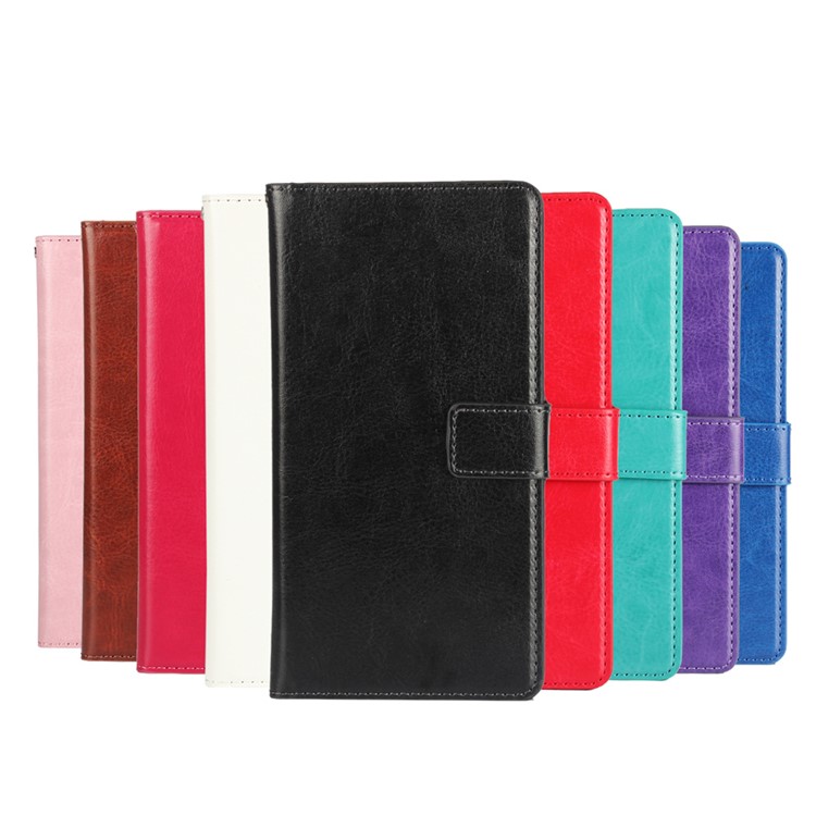 Crazy Horse Leather Wallet Case for LG K10 - Black-12