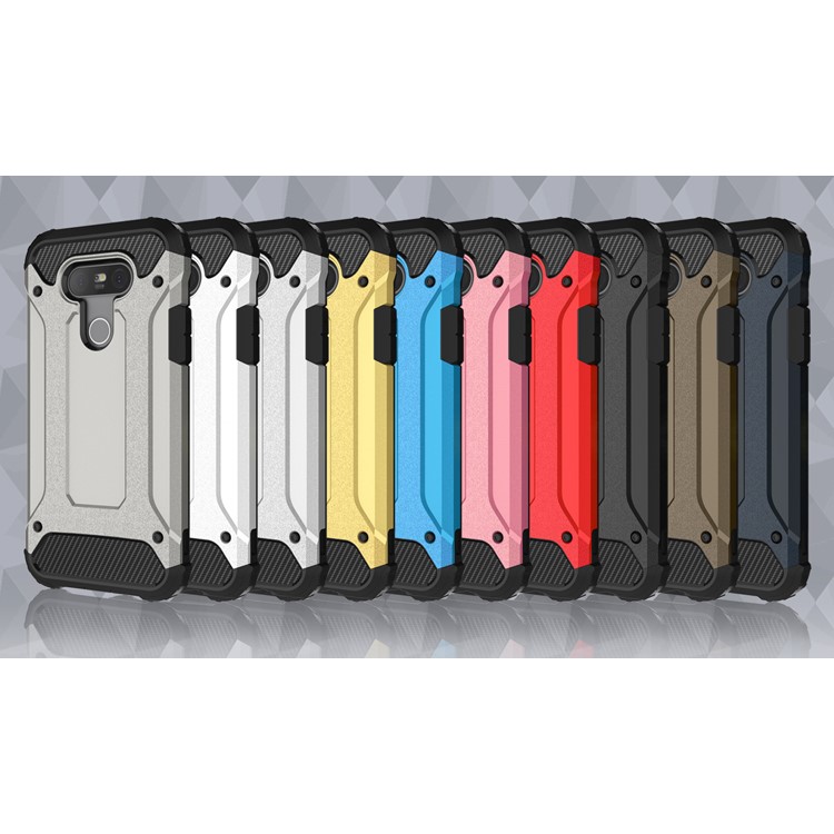Armor PC + TPU Hybrid Cover Shell for LG G5 - Pink-4