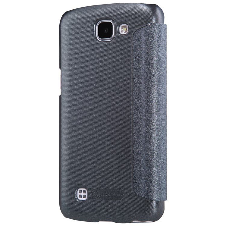 NILLKIN Sparkle Series for LG K4 View Window Leather Case - Black-3