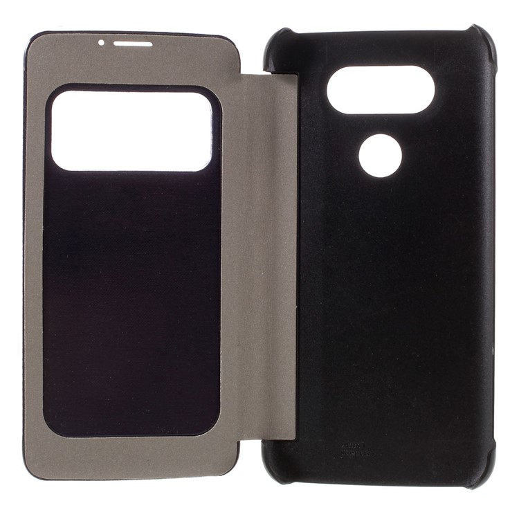 View Window Leather Flip Case for LG G5 / G5 SE - Black-8