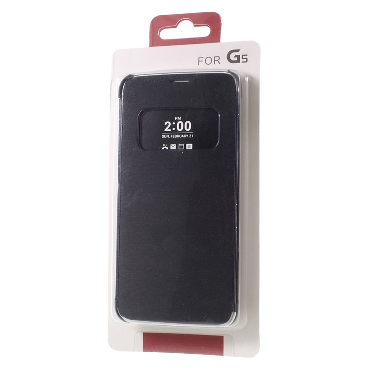 View Window Leather Flip Case for LG G5 / G5 SE - Black-9