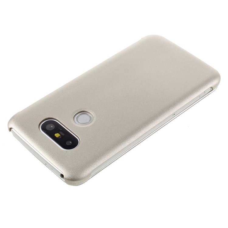 View Window Leather Phone Case for LG G5 / G5 SE - Gold-6