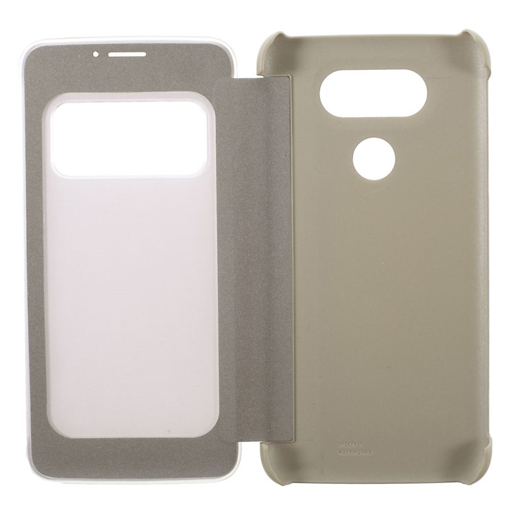 View Window Leather Phone Case for LG G5 / G5 SE - Gold-8