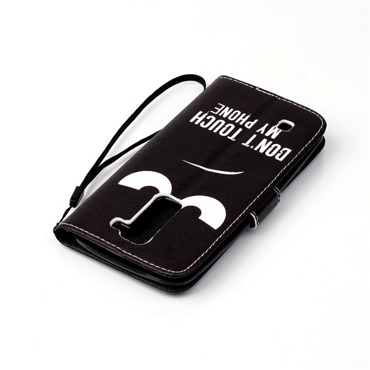 Patterned Leather Magnetic Cover for LG K8 - Black Dream Catcher-5