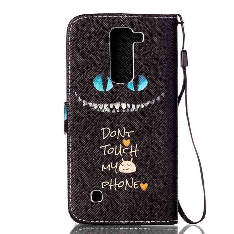 Patterned Leather Wallet Case for LG K8 - Black Dream Catcher-2