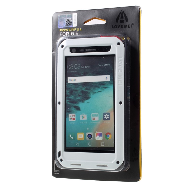 LOVE MEI Shockproof Dropproof Dustproof Case Cover for LG G5 / G5 SE - White-12