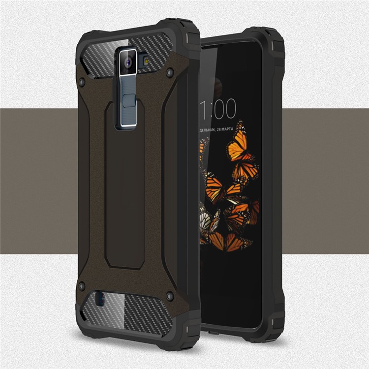 Armor Guard Plastic + TPU Hybrid Case for LG K8 - Black-1