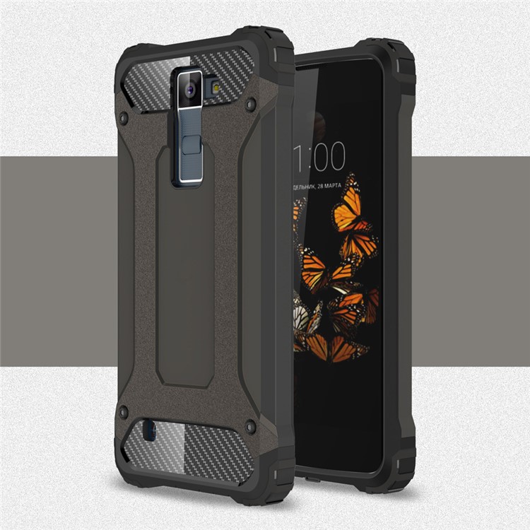 Armor Guard Plastic + TPU Hybrid Case for LG K8 - Bronze-1