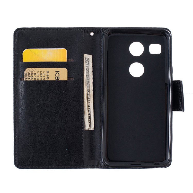Wallet Leather Stand Case for LG Nexus 5X - Black-6