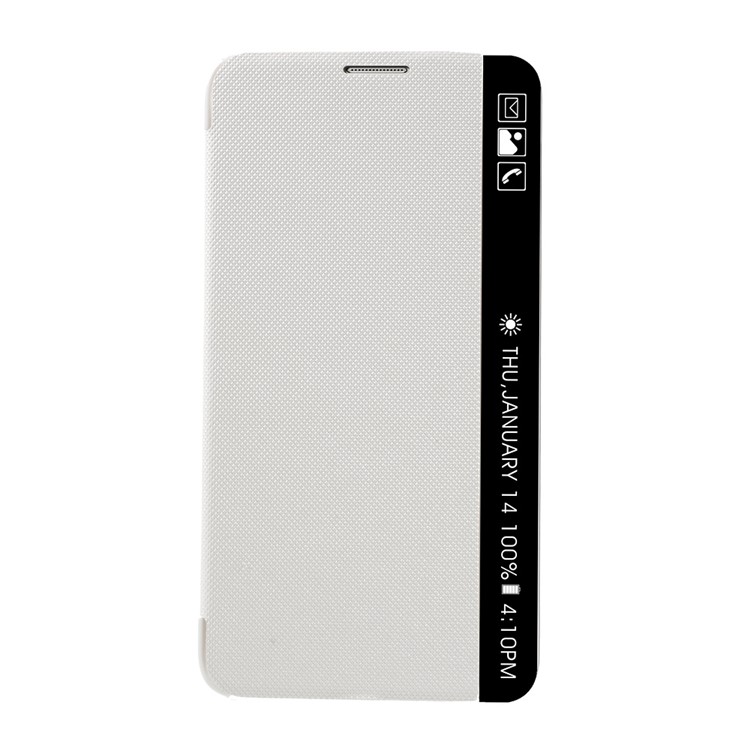 Smart Leather View Window Protective Cover for LG Stylus 2 - White