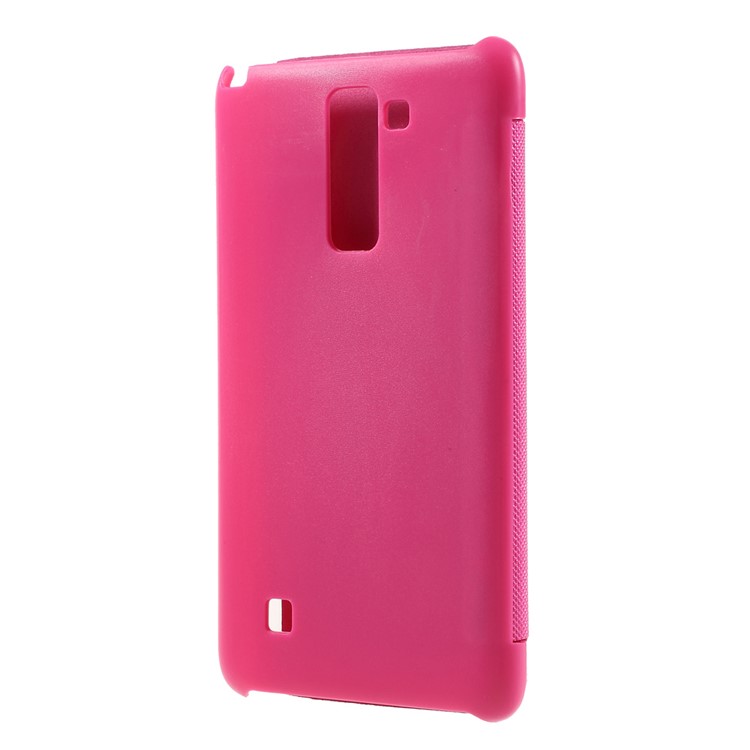 View Window Leather Wake up / Sleep Phone Shell for LG Stylus 2 - Rose-3