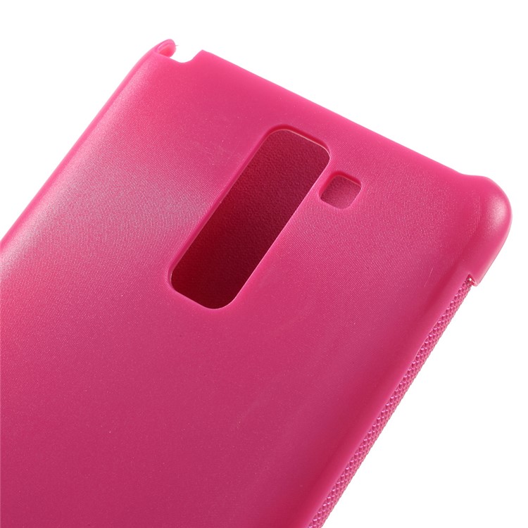 View Window Leather Wake up / Sleep Phone Shell for LG Stylus 2 - Rose-7