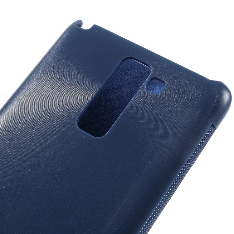 Folio Window Leather Smart Phone Cover for LG Stylus 2 - Blue-7