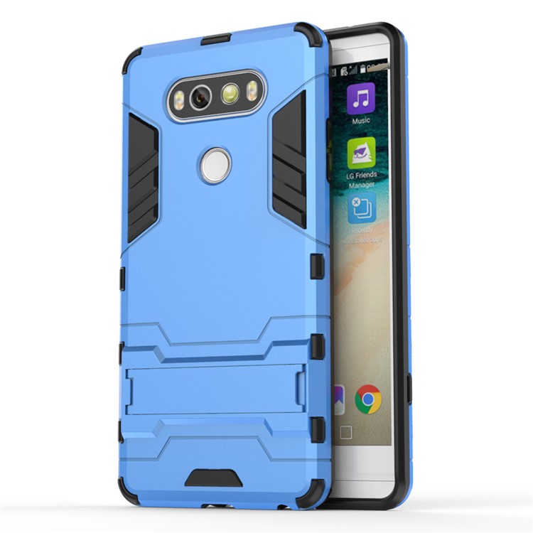Solid PC + TPU Combo Case with Kickstand for LG V20 - Baby Blue-1