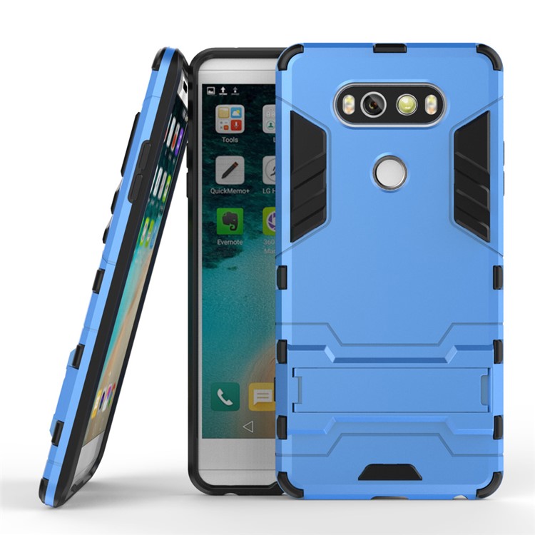 Solid PC + TPU Combo Case with Kickstand for LG V20 - Baby Blue-2