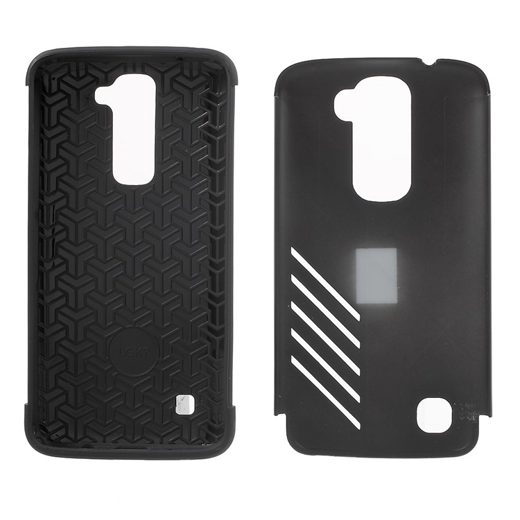 Armor Snap-on PC + TPU Hybrid Case for LG K7 / Tribute 5 - Black-2