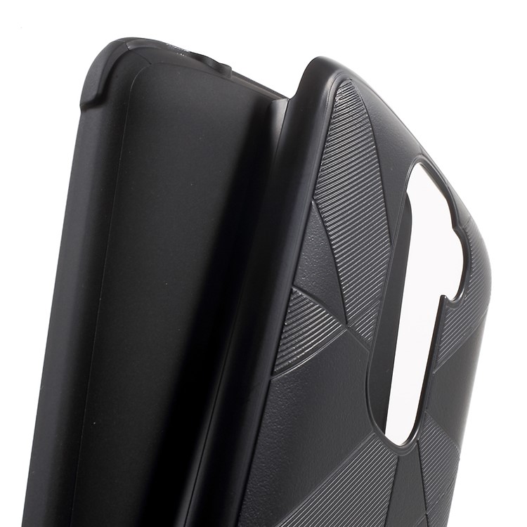 Armor Snap-on PC + TPU Hybrid Case for LG K7 / Tribute 5 - Black-4
