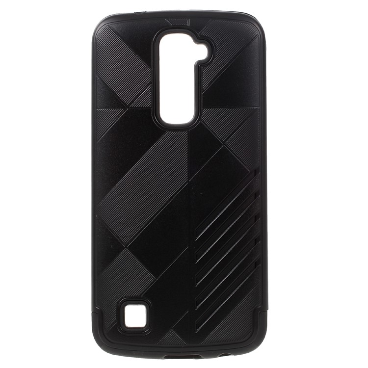 Armor Two Pieces PC + TPU Hybrid Case for LG K10 - Black-1