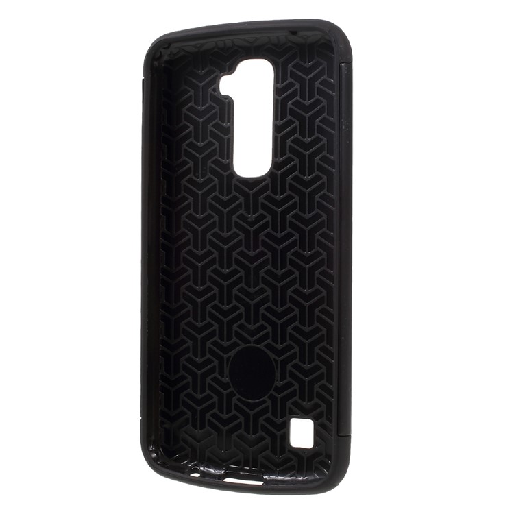 Armor Two Pieces PC + TPU Hybrid Case for LG K10 - Black-2