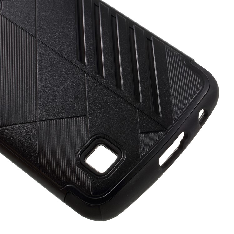 Armor Two Pieces PC + TPU Hybrid Case for LG K10 - Black-4