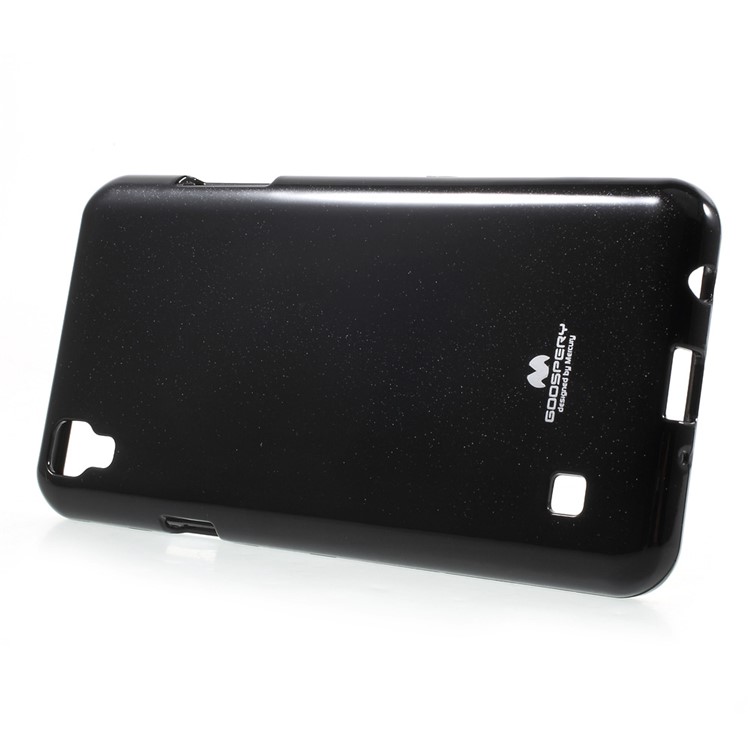 MERCURY GOOSPERY Glitter Powder Jelly TPU Case for LG X Style - Black-2