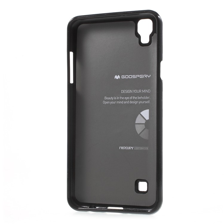MERCURY GOOSPERY Glitter Powder Jelly TPU Case for LG X Style - Black-3
