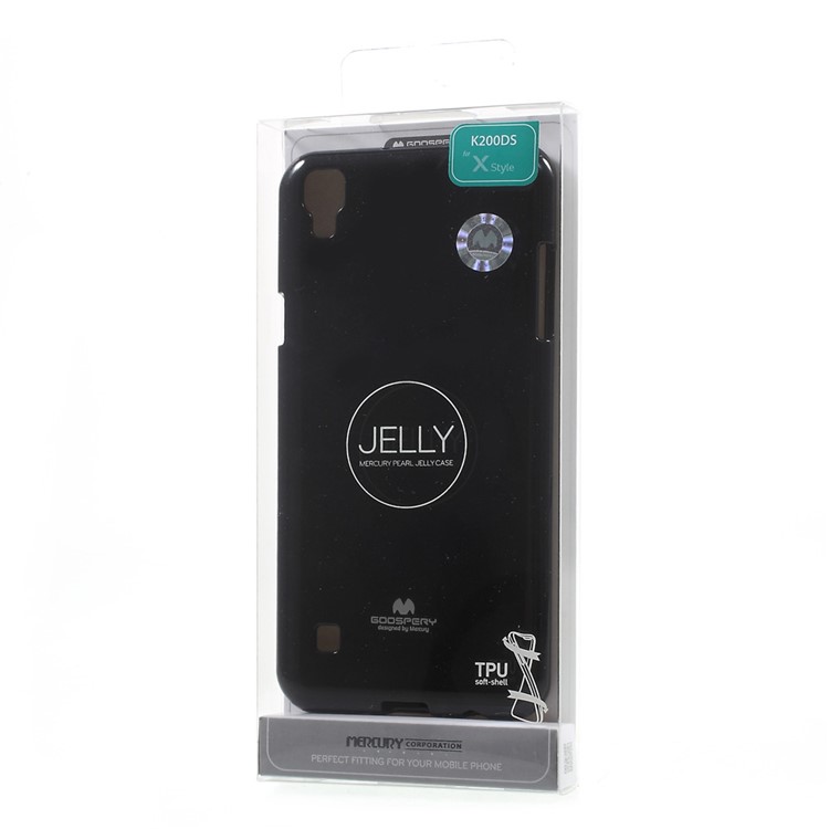 MERCURY GOOSPERY Glitter Powder Jelly TPU Case for LG X Style - Black-7