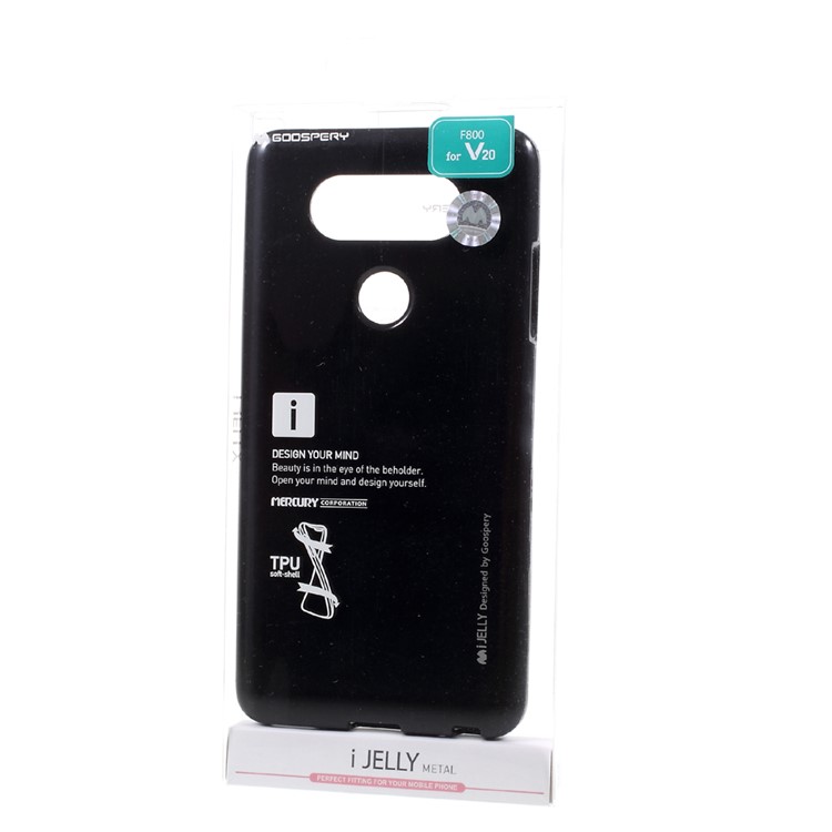 MERCURY GOOSPERY i JELLY Metallic TPU Back Case for LG V20 - Black-6