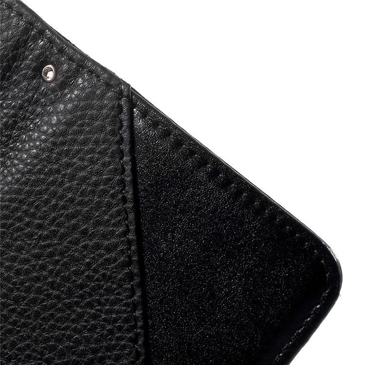 Bi-color Envelope Style Wallet Leather Stand Case with Lanyard for LG G5 / G5 SE - Brown / Black-7