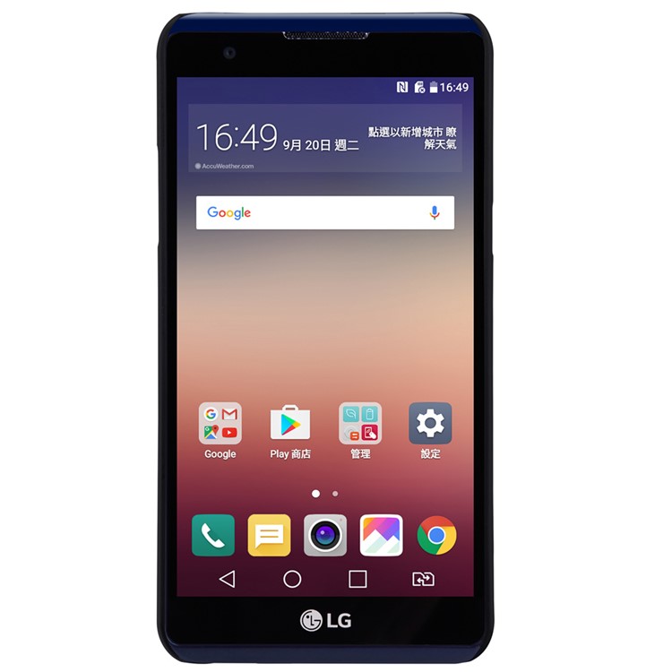 NILLKIN Super Frosted Shield Hard Case for LG X Poer K220 + Screen Protector Film - Black-2