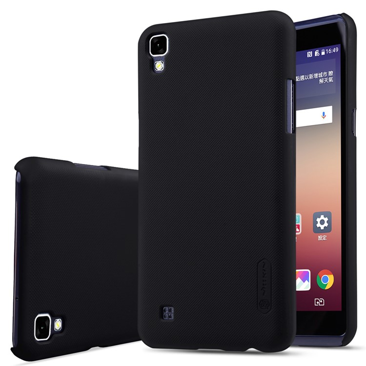 NILLKIN Super Frosted Shield Hard Case for LG X Poer K220 + Screen Protector Film - Black-6