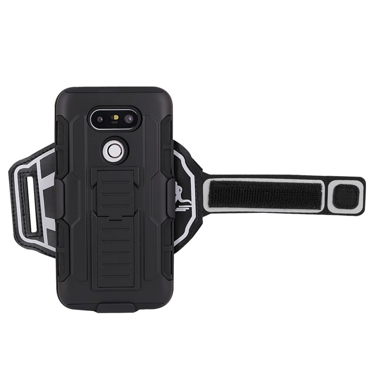 PC + Silicone Shockproof Armband Case with Kickstand for LG G5 / G5 SE-4