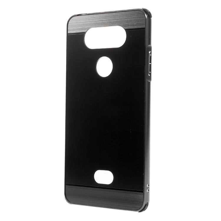 Aluminum Alloy + Brushed PC Hard Case for LG V20 - Black-2