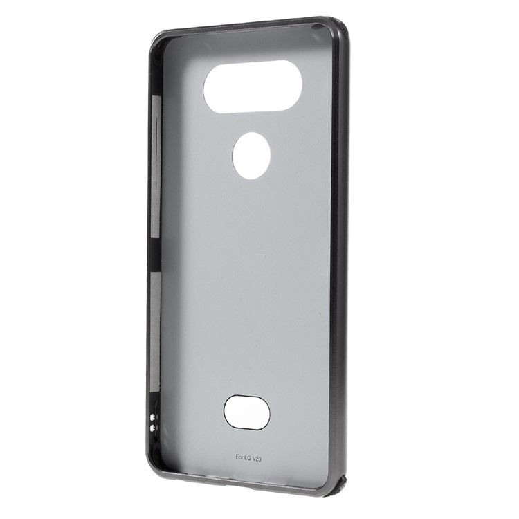 Aluminum Alloy + Brushed PC Hard Case for LG V20 - Black-3