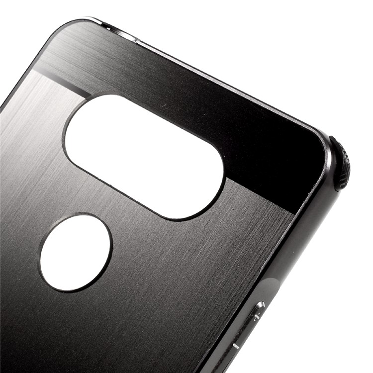 Aluminum Alloy + Brushed PC Hard Case for LG V20 - Black-4
