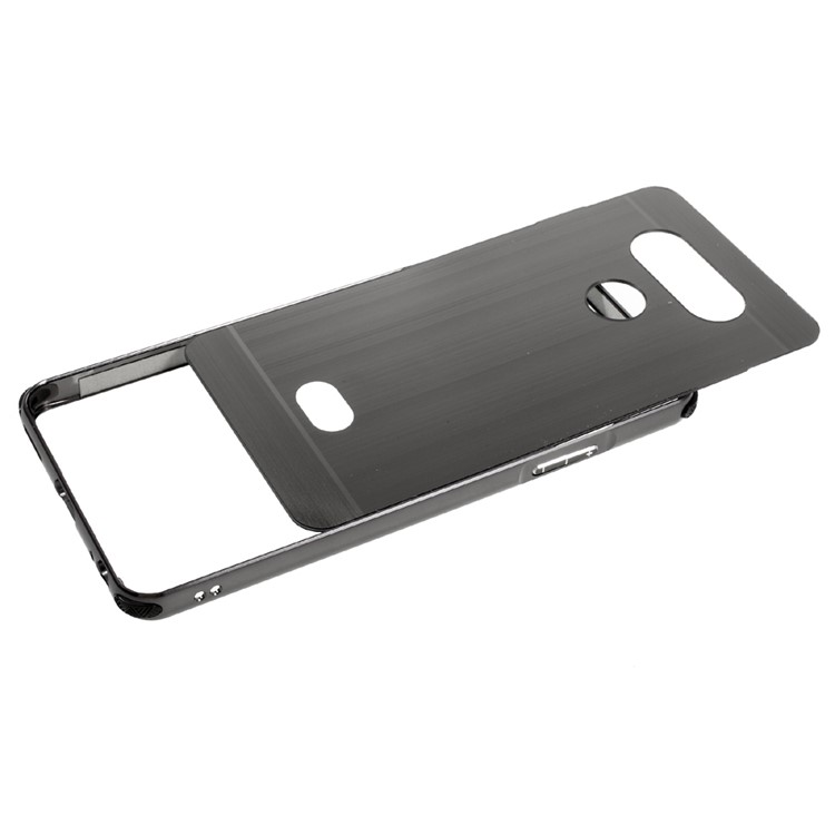 Aluminum Alloy + Brushed PC Hard Case for LG V20 - Black-6