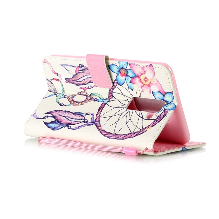 Patterned Wallet Stand Leather Case for LG Stylus 2/LG G Stylo 2 - Flowered Dreamcatcher-3
