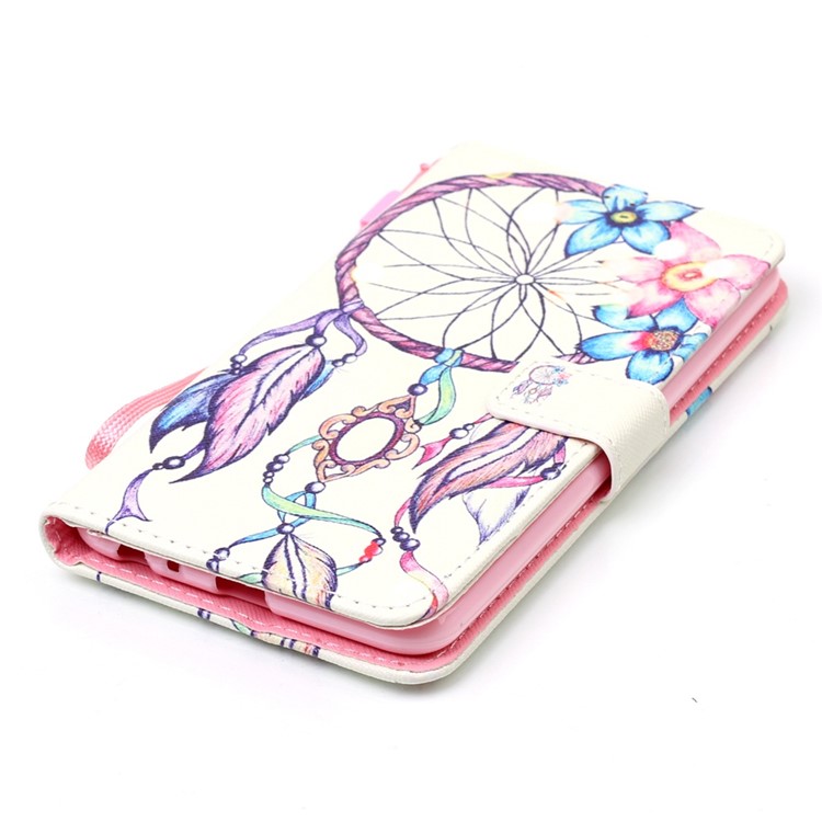 Patterned Wallet Stand Leather Case for LG Stylus 2/LG G Stylo 2 - Flowered Dreamcatcher-4