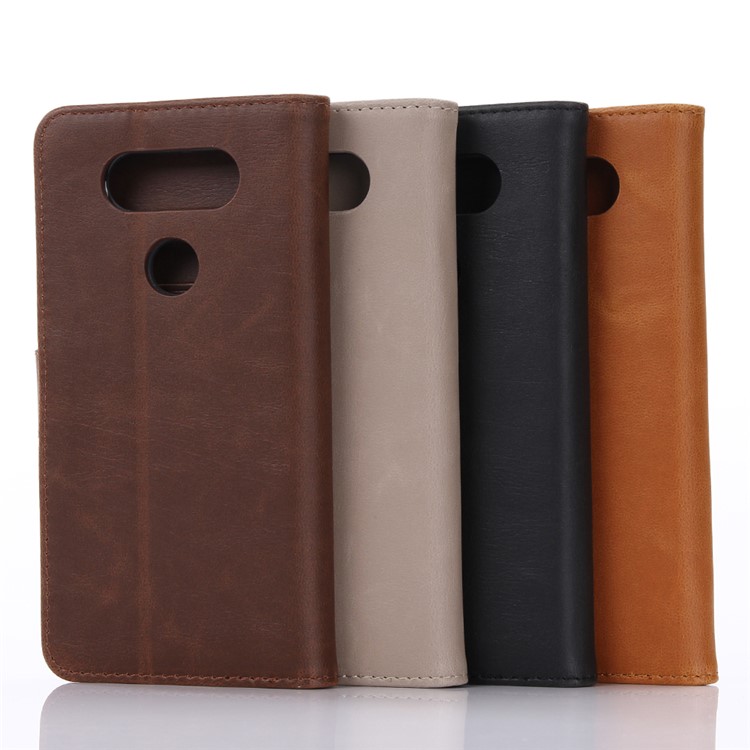 Retro Crazy Horse Flip Leather Wallet Case for LG V20 - Black-6