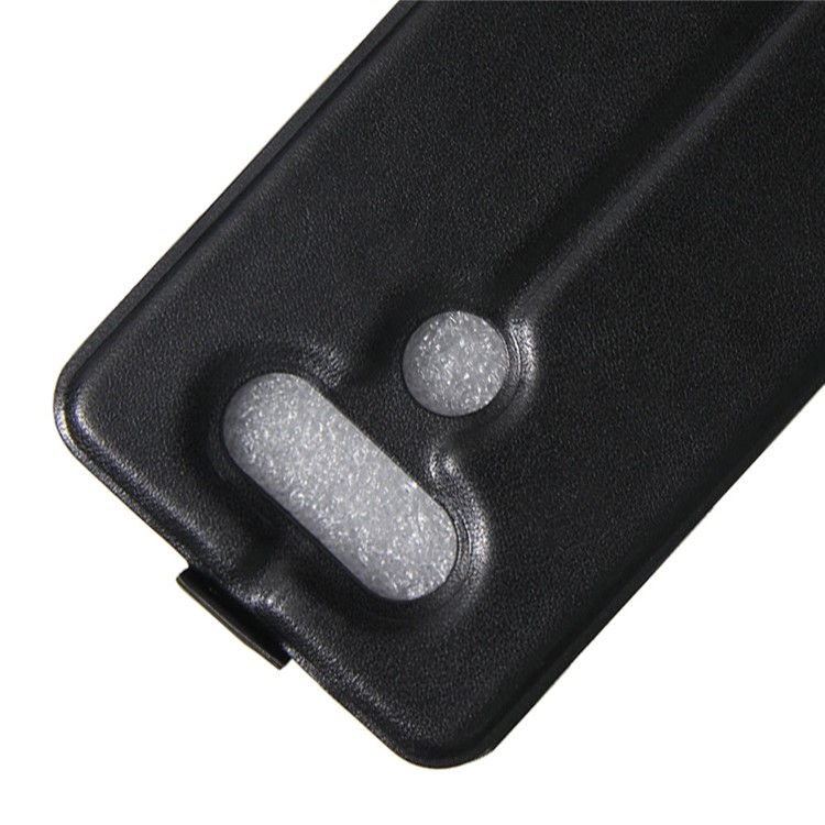 Crazy Horse Vertical Leather Case with Photo Slot for LG V20 - Black-3