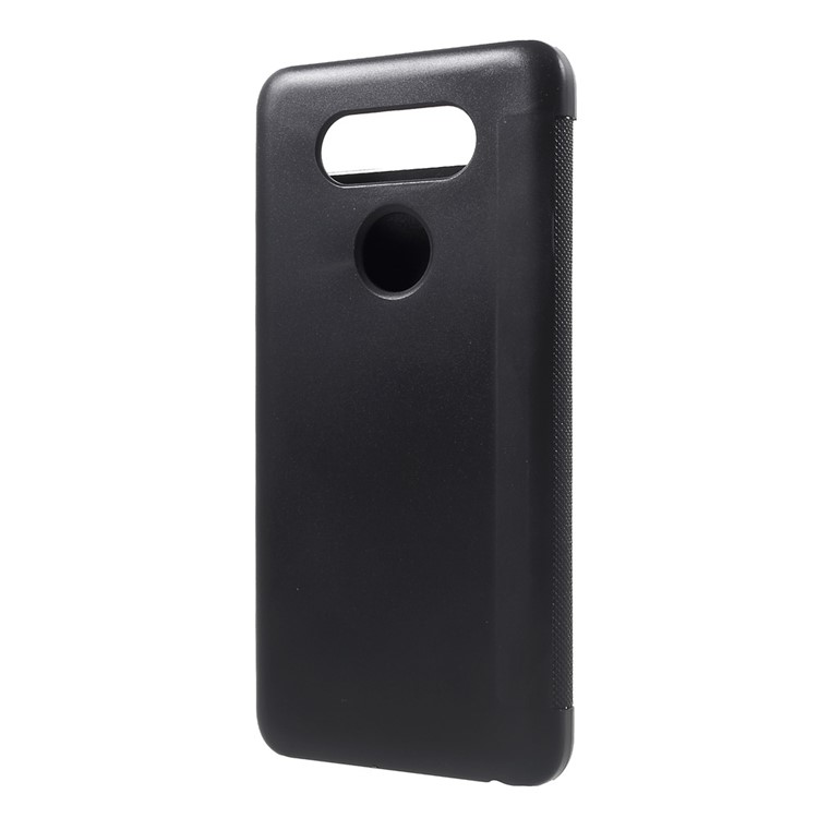 Hollow Window Smart Leather Phone Case for LG V20 - Black-2